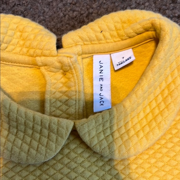 Janie and Jack Mustard Quilted Dress size 7 - Picture 2 of 4